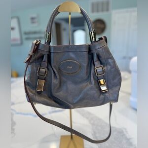 Chloé Paraty Medium Satchel in Slate Grey — Strap Included